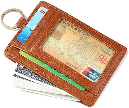 Rfid Blocking Men Genuine Leather Front Pocket Wallet Money Clip Id Credit Card Holder+Key Ring By Gubintu