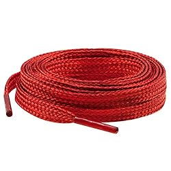 MiracleCat Flat Red Color Silk Shoelaces for Sport