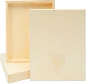 4x4 Wood Canvas Boards For Painting, Blank Deep Cradle Canvas For Art Projects