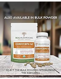 Extracto de hongos en polvo de Cordyceps por Real Mushrooms – Certificado orgánico –...