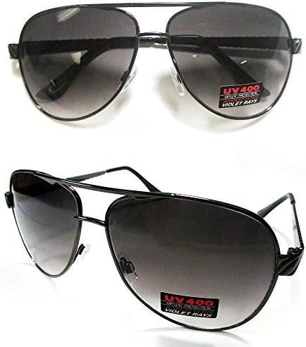 Aviator Sunglasses Vintage Gradient Lens Women Fashion Frame Black Retro Shades