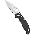Spyderco Manix 2 Signature Knife with 3.37" CPM S30V Steel Blade and Durable Black G-10 Handle - CombinationEdge - C101GPS2