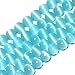 HAAMIIQII 90pcs 4mm Sky Blue Cat Eye Beads Round Loose Gemstone Beads for Jewelry Making Strand 15 Inch