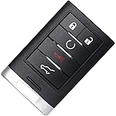 MechanMagic Keyless Entry Remote Control Key Fob Replacement Compatible for Cadillac SRX 2010-2015 ATS XTS 2013-2014 ELR Push Start Button Smart Proximity NBG009768T 22865375 DIY Programming