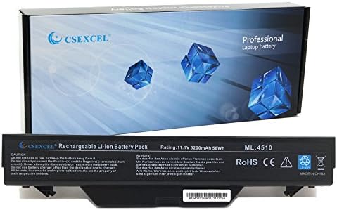 CSEXCEL New Laptop Battery [Li-ion 6-cell 5200mAh/56Wh] for HP 4710s 4510s 4515s 4510 4710 Series HP Probook 4510s 4710s Series - 12 Months Warranty