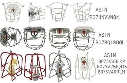 image for Happy Tree (9 Pack) White Fire Sprinkler Head Guard for Both 1/2