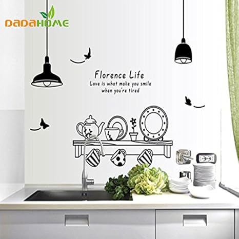 Buy New Cabinet Stove Kitchen Wall Stickers Tableware Wall