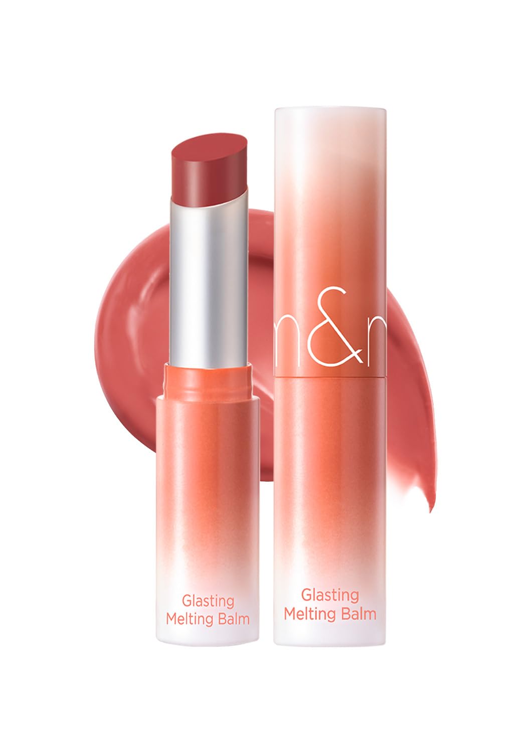 rom&nd Glasting Melting Balm (NEW) 6 ColorsㅣGlossy, Plumping Lips, Moisture, Translucent, Water Bomb, High Pigmented, Veganㅣ3.5g 0.12oz (14 Dear Apple)