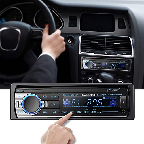 Digital Car Stereo - Wikoo Single-Din Bluetooth Car Stereo In Dash with Remote Control - Receivers USB/SD/Audio - MP3 Player/FM Radio, Supports Hands Free Calling
