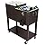 HIO 80 Qt Outdoor Patio Cooler Table On Wheels, with Shelf, Dark Brown Wicker