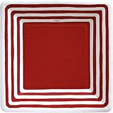 Entertaining with Caspari Stripe Border Paper Salad/Dessert Plates, Red, Pack of 8