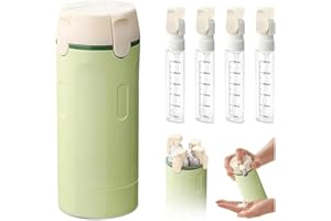 4 in 1 Travel Bottles for Toiletries Refillable Dispenser Bottle with Scale Label Leak Proof Size Containers Portable for Sha