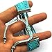 DOLON Braided Light Blue Leather Horse Bracelet