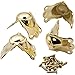 Antique Brass Plated Center Corner Trunk Hardware, Set of 4