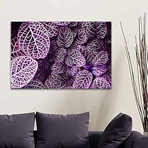Watercolor Style Small Purple Textured Leaves