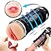Male Masturbator Cup,Electric Vibrating Pocket Pussy Stroker with Voice, Powerful Vibration Masturbation with Realistic Tight Vagina,Oral Sex Toys for Man