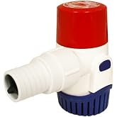 Jabsco Rule 1100 GPH 27SA Electronic Sensing Bilge Pump-1100 | Easy Clean Strainer - Low Power Use - Check Valve &amp; Thermal Cut-Off - Ideal for Boats -107mm x 64mm x 74mm