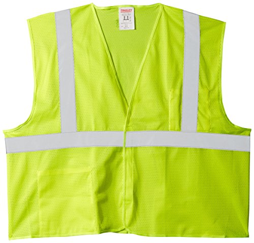 TINGLEYJob Sight V70622 High Visibility Class 2 Mesh Vest, 4X-5X, Fluorescent Yellow-Green