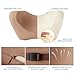 Slypnos 3D Car Neck Support Travel Pillow Ergonomic Contoured Memory Foam Neck Cushion Neck Pillow for Airplanes Bus Train Passenger Seat Office Chair Headrest, Adjustable Strap Washable Cover, Brown