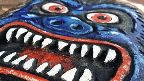 Gorilla Wood Art,Vintage Halloween Mask Design, Carved Wooden Ape Wallart, Painted Wood Relief Sculpture. measure; 6-1/2 X 8-1/2. Made to Order (Allow 1- 4 weeks for production & delivery)