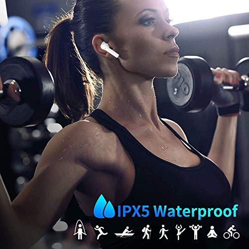 Wireless Earbuds Touch Control Bluetooth 5.0 in-Ear Noise Cancelling 3D Stereo Earphones IPX5 Waterproof Wireless Bluetooth Earbuds Built in Mic Headsets for Apple Airpods iPhone/Android