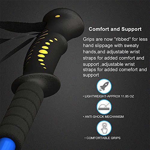 pys Trekking Telescopic Walking Poles - Adjustable Aluminium Lightweight Section Trekking Alpenstock, Ultralight & Comfortable with Shock-Absorbent, Quick Lock, 1 Pair (Blue, Royal Blue)