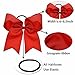 6 Inch Big Cheer Bows Grosgrain Ribbon Ponytail Holder With Elastic Hair Tie For Girls (Pack Of 12)