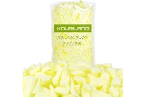 KOURILAND 5LBS Bean Bag Filler - Shredded Memory Foam Beanbag Filling Pillow Stuffing Bean Bag Refill for Couch Cushion Stuffed Animals Dog Bed Chair Arts Crafts
