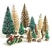 30 Pieces Miniature Sisal Frosted Christmas Trees Bottle Brush Mini Trees Plastic Tabletop Trees Ornaments for Christmas Room Decor Home Table Top Decoration and Crafts primary
