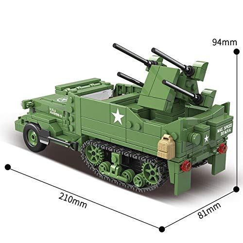 General Jim’s World War 2 Military Building Blocks Toy Truck Set M16
