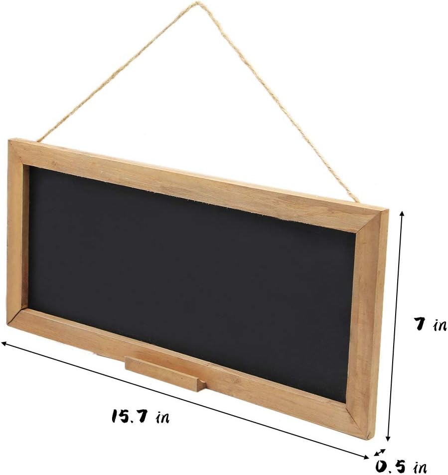 SAND MINE 2 Pack Vintage Framed Chalkboard Sign with Hanging String, Decorative Chalk Board, Decorative Farmhouse Chalkboard, Erasable Message Board, Hanging Chalkboard Sign: Home & Kitchen