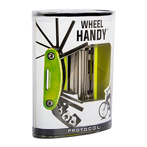 Protocol Bicycle Multi Tool: 15 functions; multi tool for bikes with multiple hex keys to fit any size bolt or screw, fold out phillips and slotted screwdrivers, includes carrying case