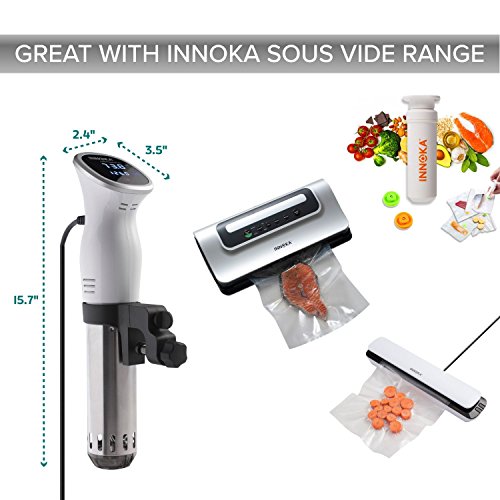 INNOKA Sous Vide Cooker Thermal Immersion Circulator w/Digital Disply LED Touch Screen, Accurate Temperature & Time Control, Quiet & Easy to Clean, Stainless Steel, 850 Watt for making Quality Food