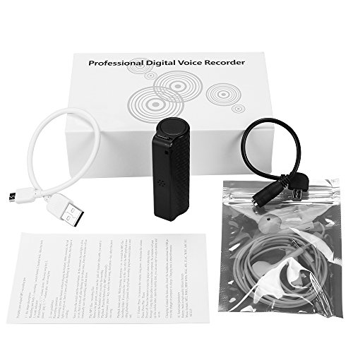 ElementDigital Voice Recorder Digital Audio Recorder 8GB Voice Activated with Mp3 Player One Button Recording & Save Non-Stop 1000h Recording Perfect for Monitor Speech Portable Concealed (8GB)