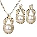 IFFURMON Fashion Charm Women Jewelry Sets Imitation Pearl Statement Pendant Necklace Earrings Set
