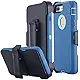iPhone 8 Plus/7 Plus Case, [Heavy Duty] Built-in Screen Protector Tough 4 in 1 Rugged Shockproof Water-Resistance Cover+Belt Clip Holster [with Kickstand] for Apple iPhone 8 Plus/7 Plus(Orange/Blue)
