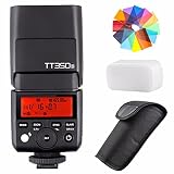 EACHSHOT Godox TT350S 2.4G HSS 1/8000s TTL GN36 Wireless Speedlite Flash for Sony Mirrorless DSLR A7 A7R A7S A7-II A7-III A7R-II A7R-III A7S-II A6300 A6000 Color Filter