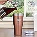 Healthy Human Stainless Steel Tumbler with Straw & Lid | Splash Proof Insulated Travel Cup | Eco-Friendly Coffee Tumblers | Water Cups with Straws Cleaner and Splash Proof Lids (32oz, Sunset Gold)