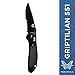 Benchmade - Griptilian 551 Knife, Serrated Drop-Point, Coated Finish, Black Handle