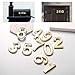 HopeWan Mailbox Numbers, 2 Inch Door Address Numbers Stickers for Apartment/Office/Home Room, Golden Shinny, Pack of 1 Set, 10 Pcs 3D numbers.(2