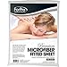 ForPro Professional Collection Premium Microfiber Fitted Sheet, Ultra-Light, Stain and Wrinkle-Resistant for Massage Tables, White, 36w x 77l x 7h