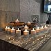 Set of 12 Rechargeable LED Electric Candles with Moving wicks, Flameless Flickering Tealight Votive Candles with Remote Timer Controller, Warm White LED, Timer 24 hours Cycle