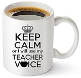 Teacher Coffee Mug 11oz - Funny Birthday / Christmas / Appreciation / Retirement Gifts For Teachers - Best Thank You Gift Ideas For Classroom. Surprise Your Favorite Math / English / Preschool / Spanish / Music / Drama Teacher - Keep Calm & Get This Hilarious Mug Today! (Keep Calm)