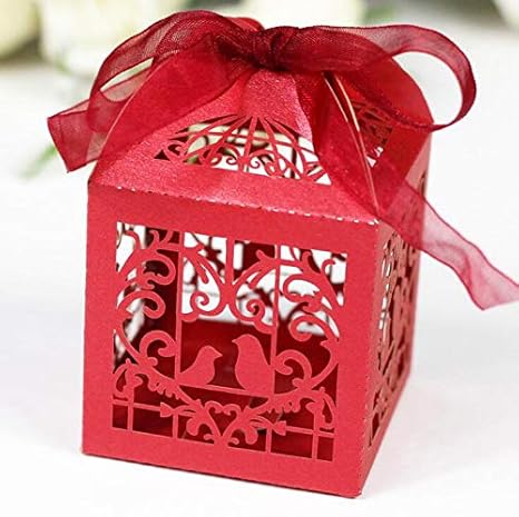 Amazon Com Xiaogongju 10pcs Hollow Love Heart Bird Style Wedding