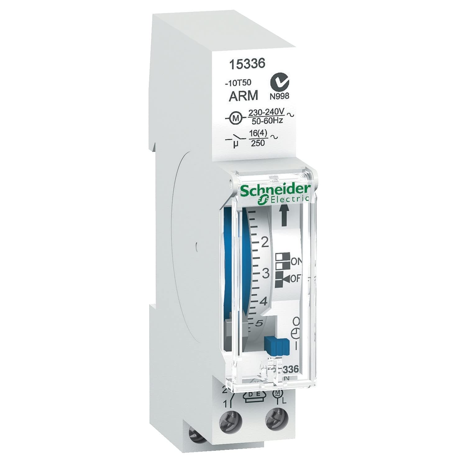 Schneider Electric 15336 Ih 18mm 24H Mem 1C 16A, White