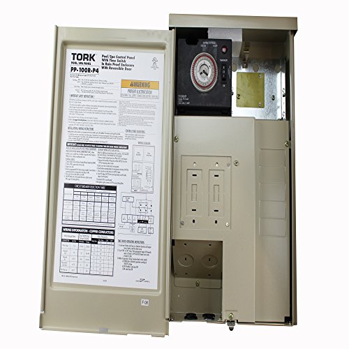 PP Panel Series Pool and Spa Control Panels with Time Swtich, (1) 240 VAC Control Input, 100 Amp, 5/10 Circuit Breaker Base