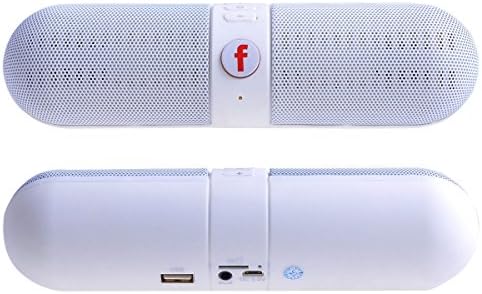 MONARCHPUFF Bluetooth Speaker, LED Portable Bluetooth Wireless FM Stereo Speaker for Smartphone Laptop Tablet PC (White)