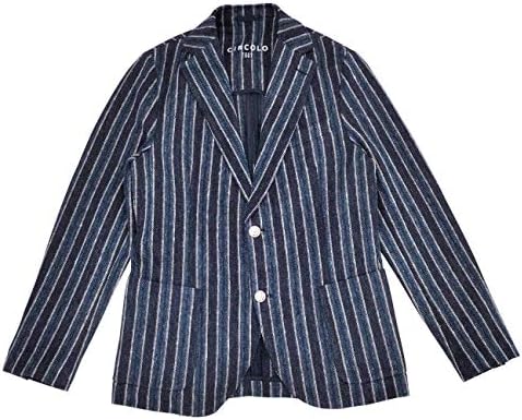 Circolo1901 シングルジャケット メンズ カジュアルジャケット ストライプ柄 ブルー ネイビー 正規取扱店