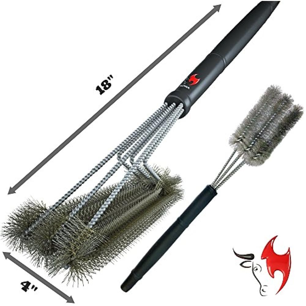 Grill Brushes 360 Clean Brush, 18 Inch Best BBQ Stainless Steel 3in