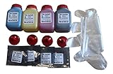 TM-toner © 4 color toner refill kit + chips for Ricoh Aficio SP C250SF, SP C250DN SPC250SF SPC250DN Printer